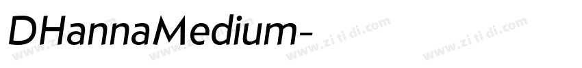 DHannaMedium字体转换