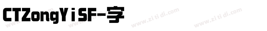 CTZongYiSF字体转换