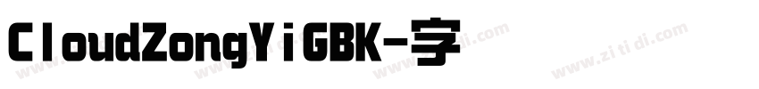 CloudZongYiGBK字体转换
