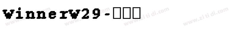 WinnerW29字体转换