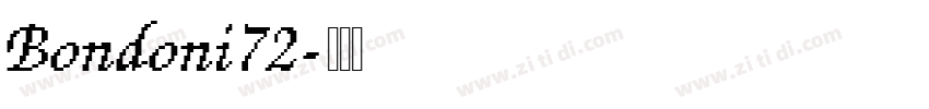 Bondoni72字体转换