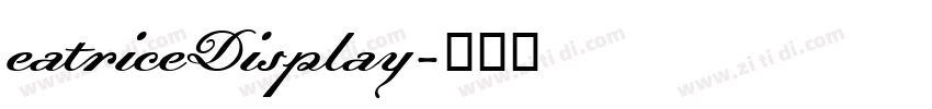 eatriceDisplay字体转换