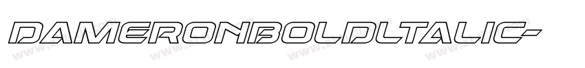 DameronBoldltalic字体转换