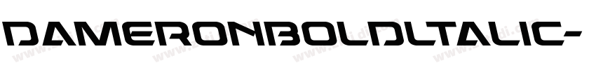 DameronBoldltalic字体转换
