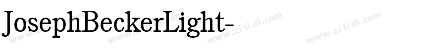 JosephBeckerLight字体转换