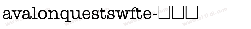 avalonquestswfte字体转换