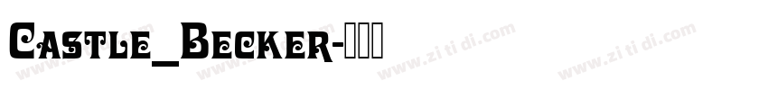 Castle_Becker字体转换