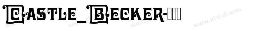 Castle_Becker字体转换