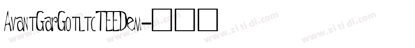 AvantGarGotltcTEEDem字体转换