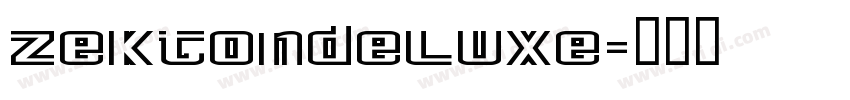 ZektonDeluxe字体转换