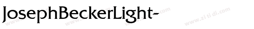JosephBeckerLight字体转换