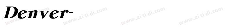Denver字体转换