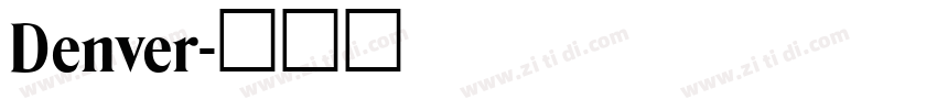 Denver字体转换