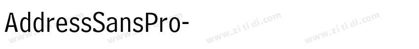 AddressSansPro字体转换