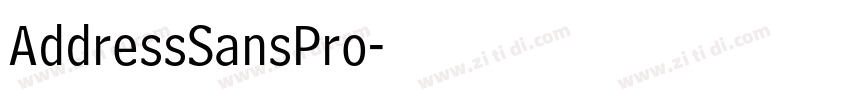 AddressSansPro字体转换