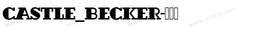 Castle_Becker字体转换