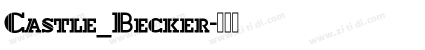 Castle_Becker字体转换