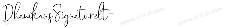 DhanikansSignaturelt字体转换