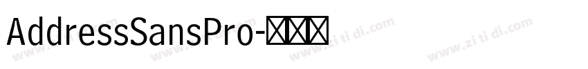 AddressSansPro字体转换