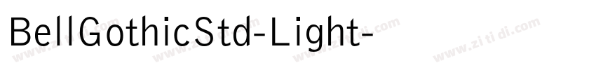 BellGothicStd-Light字体转换