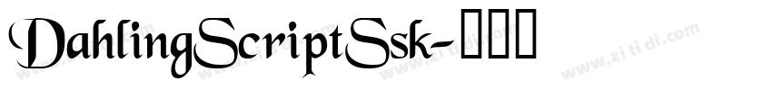 DahlingScriptSsk字体转换 DahlingScriptSsk字体转换