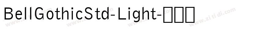 BellGothicStd-Light字体转换