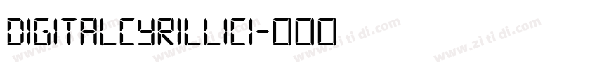 DigitalCyrillic1字体转换