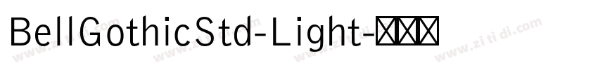 BellGothicStd-Light字体转换