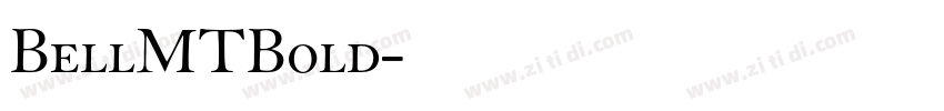 BellMTBold字体转换