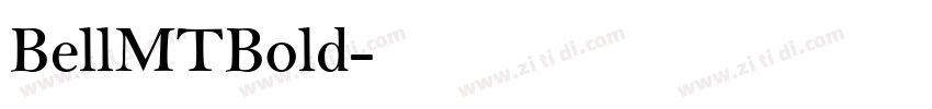 BellMTBold字体转换