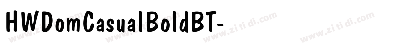 HWDomCasualBoldBT字体转换