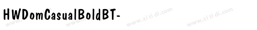 HWDomCasualBoldBT字体转换