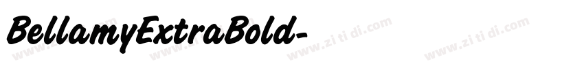 BellamyExtraBold字体转换