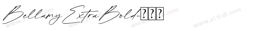 BellamyExtraBold字体转换