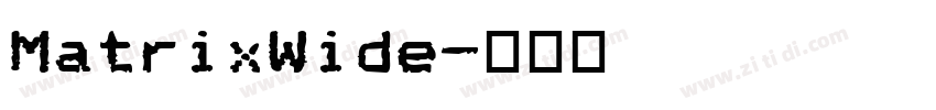 MatrixWide字体转换