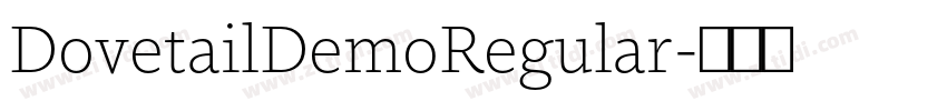 DovetailDemoRegular字体转换