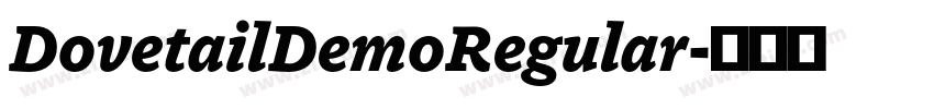 DovetailDemoRegular字体转换