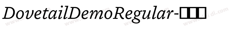 DovetailDemoRegular字体转换