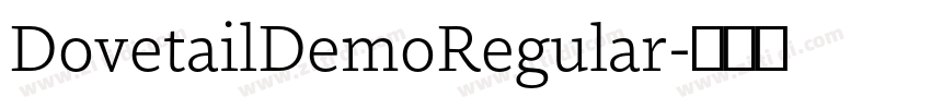 DovetailDemoRegular字体转换