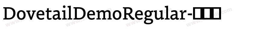 DovetailDemoRegular字体转换