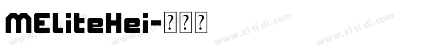 MEliteHei字体转换