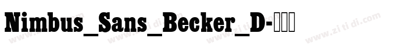 Nimbus_Sans_Becker_D字体转换