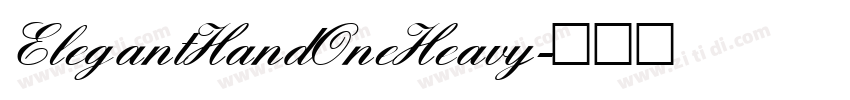 ElegantHandOneHeavy字体转换