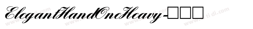 ElegantHandOneHeavy字体转换