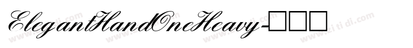ElegantHandOneHeavy字体转换