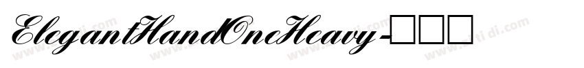 ElegantHandOneHeavy字体转换