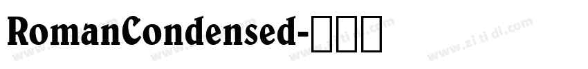 RomanCondensed字体转换