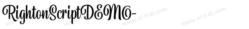 RightonScriptDEMO字体转换