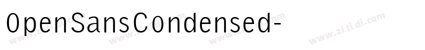 0penSansCondensed字体转换