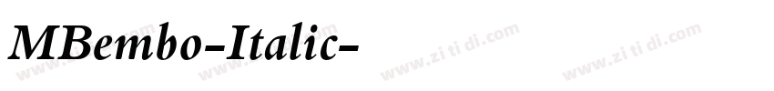 MBembo-Italic字体转换